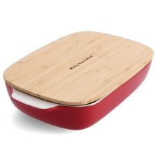 Форма для випічки керамогранітна з кришкою KitchenAid 3,8 л. червона (CC006108-001)