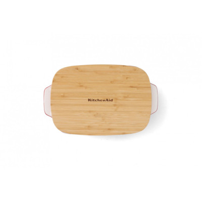 Форма для випічки керамогранітна з кришкою KitchenAid 3,8 л. червона (CC006108-001)