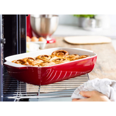 Форма для випічки керамогранітна з кришкою KitchenAid 3,8 л. червона (CC006108-001)