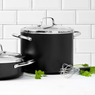 Кастрюля с крышкой KitchenAid Aluline, 24 см, 8 л (CC001258-001)