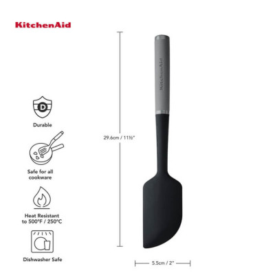 Лопатка для тіста KitchenAid Coreline, 30 см, сірий (KAS031OHCGG)