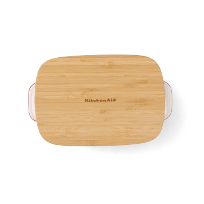 Форма для випічки керамогранітна з кришкою KitchenAid 0,9 л. червона (CC006104-001)