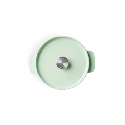 Каструля чавунна з кришкою KitchenAid, 22 см, 3,3 л, колір фісташковий (CC007433-001)