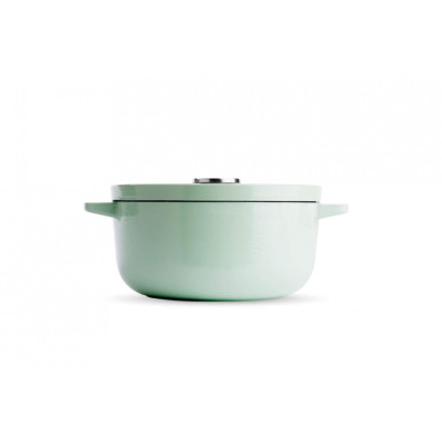 Каструля чавунна з кришкою KitchenAid, 22 см, 3,3 л, колір фісташковий (CC007433-001)