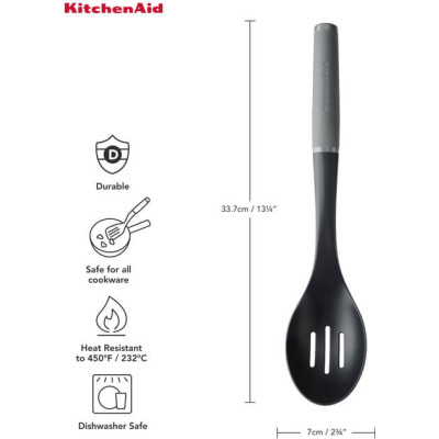 Ложка для сервіровки з прорізами KitchenAid Coreline, 34 см (KAS004OHCGG)