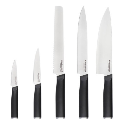 Набір ножів з підставкою KitchenAid Classic, 5 предметів (KE5PSTANOBG)