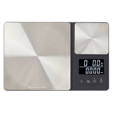 Ваги кухонні KitchenAid Measuring, з подвійною платформою, срібний (KQ909G)