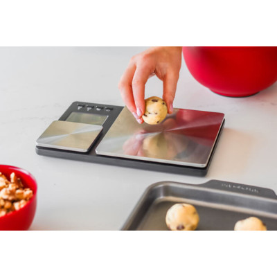 Ваги кухонні KitchenAid Measuring, з подвійною платформою, срібний (KQ909G)