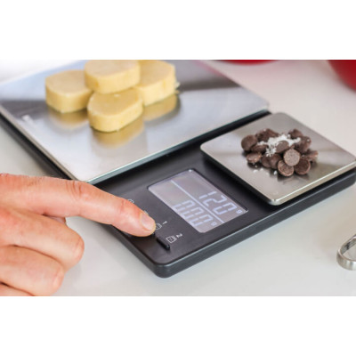 Ваги кухонні KitchenAid Measuring, з подвійною платформою, срібний (KQ909G)