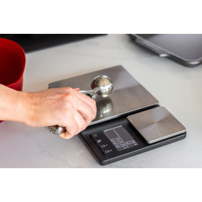 Ваги кухонні KitchenAid Measuring, з подвійною платформою, срібний (KQ909G)