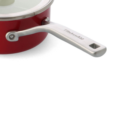 
Ківш з кришкою KitchenAid Steel Core, 16 см, 1,3 л, червоний (CC003287-001)
