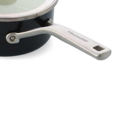 
Ківш з кришкою KitchenAid Steel Core, 20 см, 2,4 л, чорний (CC003288-001)
