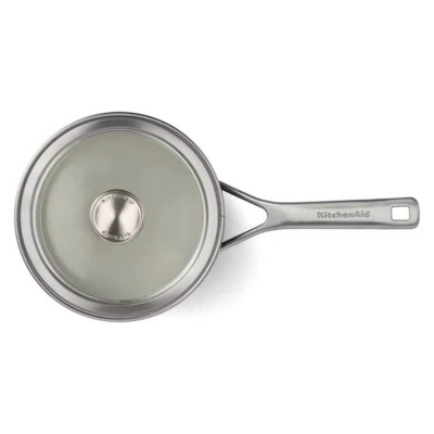 
Ківш з кришкою KitchenAid Steel Core, 16 см, 1,3 л, матовий чорний (CC005997-001)
