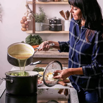 
Ківш з кришкою KitchenAid Steel Core, 16 см, 1,3 л, матовий чорний (CC005997-001)
