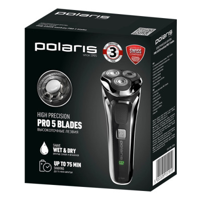 Електробритва POLARIS PMR 0305R wet and dry PRO 5 blades