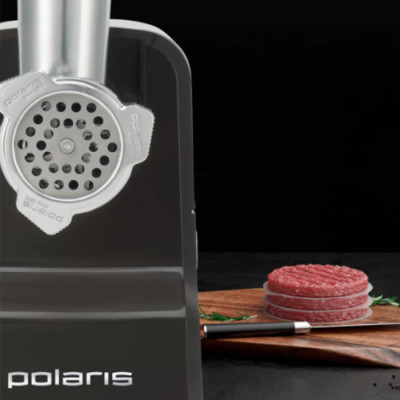 М'ясорубка Polaris PMG 2586 Нержавіюча сталь/Сіра