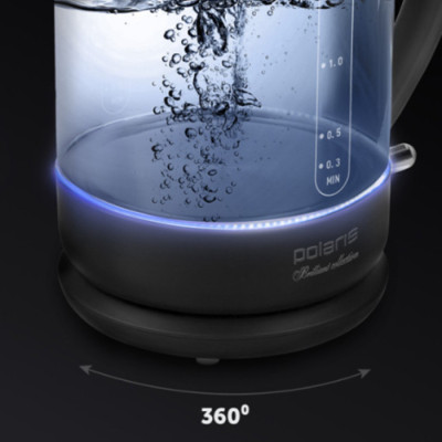 Електрочайник Polaris PWK 17103CGL Water Way Pro Чорний