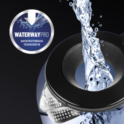 Електрочайник Polaris PWK 17103CGL Water Way Pro Чорний