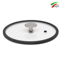 Кришка скляна з силіконовим обідком TVS Terra Italia 20 см (9465120003G201)