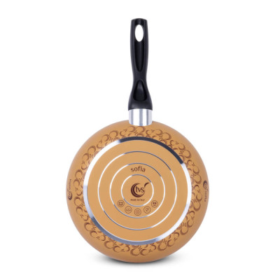 Сковорода TVS Sofia 28 см желтая.