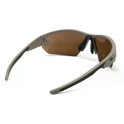 Окуляри захисні Venture Gear Tactical Semtex 2.0 Tan (bronze) Anti-Fog, коричневі в пісочній оправі