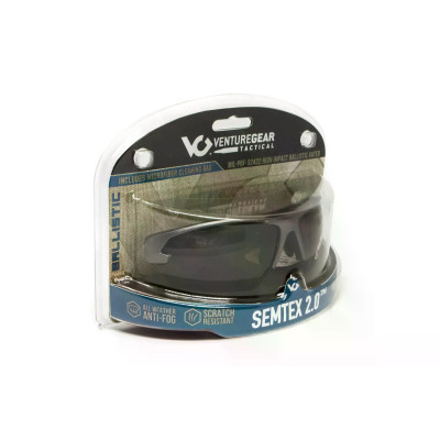 Окуляри захисні Venture Gear Tactical Semtex 2.0 Tan (bronze) Anti-Fog, коричневі в пісочній оправі
