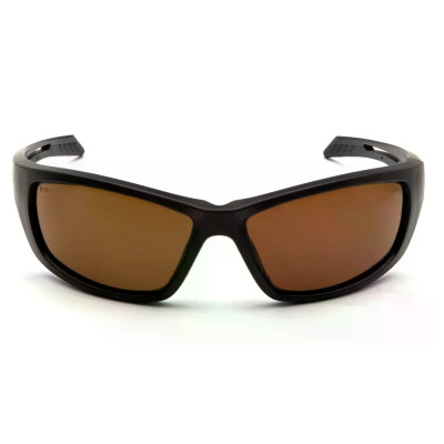 Захисні окуляри Venture Gear Tactical Howitzer Black (bronze) Anti-Fog, коричневі в чорній оправі