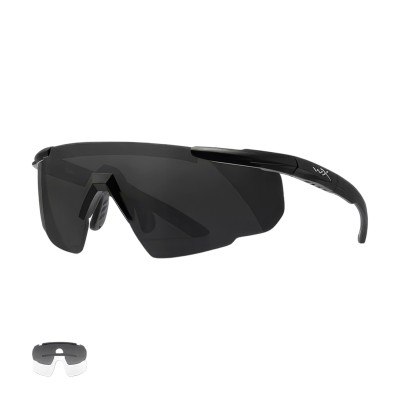 Захисні окуляри Wiley X Saber Advanced set 2in1 315, 2 лінзи (Grey/Clear), оправа чорна