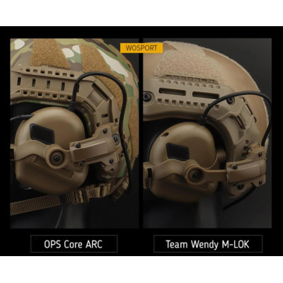 Кріплення адаптер на каску шолом HD-ACC-08 Tan для навушників  Peltor/Earmor/Howard (Чебурашка)