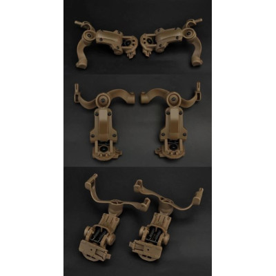 Кріплення адаптер на каску шолом HD-ACC-08 Tan для навушників  Peltor/Earmor/Howard (Чебурашка)