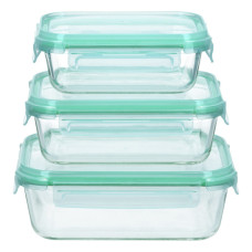 Набір контейнерів miFamilia Full wrapped collection для зберігання, запікання, заморозки 650 мл, 1000 мл, 1500 мл, прямокутні
