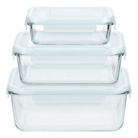 Набір контейнерів miFamilia Nested collection 3 шт, 400 мл, 1000 мл, 1600 мл, для зберігання, запікання, заморозки, прямокутні (6030-6079-6032)