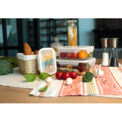 
Набір контейнерів miFamilia Nested collection 3 шт, 400 мл, 1000 мл, 1600 мл, для зберігання, запікання, заморозки, прямокутні (6030-6079-6032)
