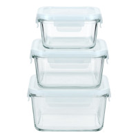 Набор контейнеров miFamilia Nested collection 3 шт, 450 мл, 750 мл, 1000 мл, для хранения, запекания, заморозки, квадратные (6033-6086-6034)