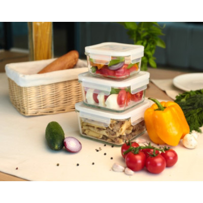 
Набір контейнерів miFamilia Nested collection 3 шт, 450 мл, 750 мл, 1000 мл, для зберігання, запікання, заморозки, квадратні (6033-6086-6034)
