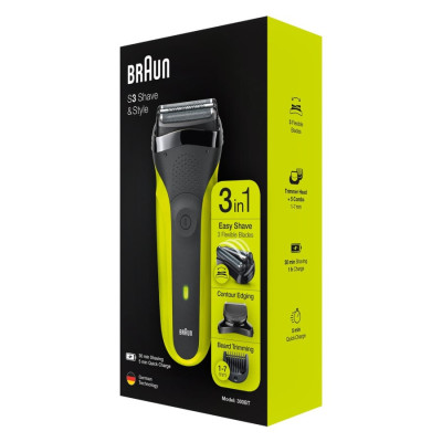 Електробритва Braun Series 3 300BT black/green