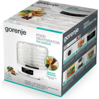 Сушарка для овочів і фруктів Gorenje FDK500GCW