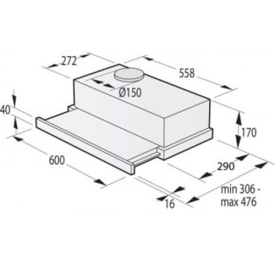 Витяжка телескопічна Gorenje TH64E4BG