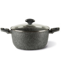 Кастрюля с крышкой TVS Mineralia Eco Induction 24 см, 4,5 л