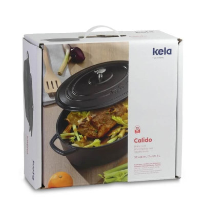 Гусятниця чавунна з кришкою KELA Calido, 33х26х12 см. 6 л (12473)