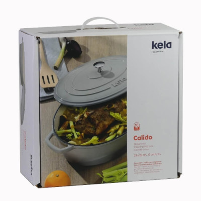 Гусятниця чавунна з кришкою KELA Calido, 33х26х12 см, 6 л (12608)