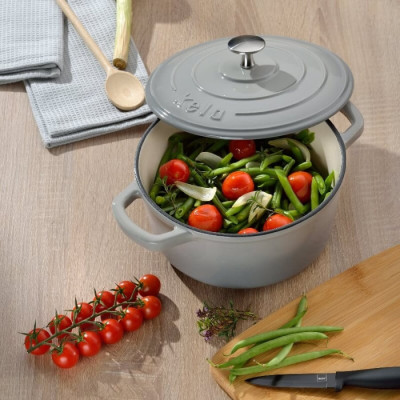 Каструля чавунна з кришкою KELA Calido, 26 см 4,6 л (12607)