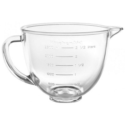 Чаша KitchenAid 3,3 л 5KSM35GB скляна з кришкою, мірною шкалою, до моделей 5KSM3311
