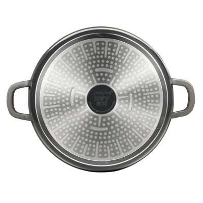 Каструля з кришкою Bergner Excalibur, сіра, 28 см, 5.8 л (BG-36102-GY)