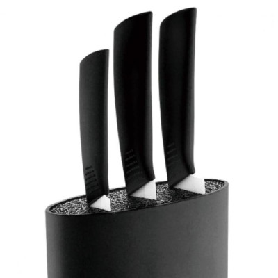 Підставка для ножів Bergner Black & white, 15,6х6,6х22 см (BG-3997-BL)