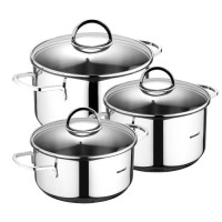 Набір каструль Bergner Classic, 1.7 л, 2.3 л, 3.3 л, 6 предметів (BG-6284)