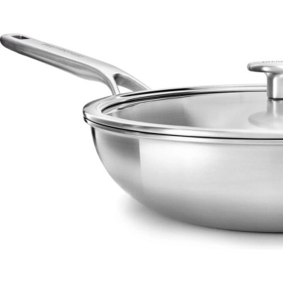 Сковорода вок з кришкою KitchenAid MSS, 28 см, 3,5 л (CC003254-001)