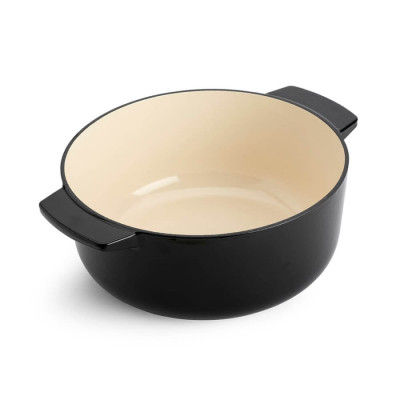 Каструля чавунна з кришкою KitchenAid, 26 см, 5,2 л, чорна (CC006061-001)