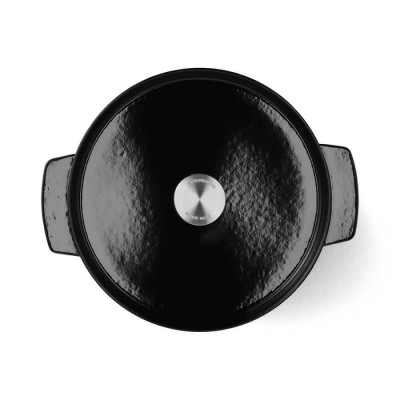 Каструля чавунна з кришкою KitchenAid, 26 см, 5,2 л, чорна (CC006061-001)