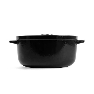 Каструля чавунна з кришкою KitchenAid, 26 см, 5,2 л, чорна (CC006061-001)